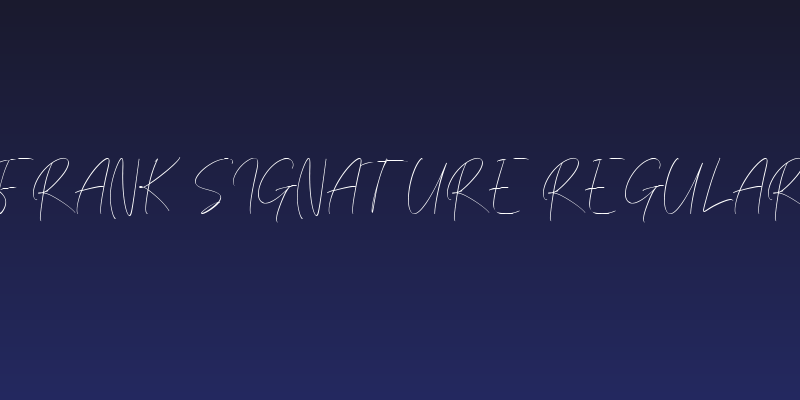 Frank Signature Regular Social Header