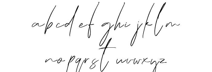 Frank Signature Regular फ़ॉन्ट लोअरकेस