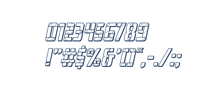 Frank-n-Plank 3D Bold Italic Other Characters