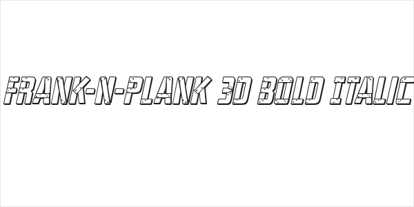 Frank-n-Plank 3D Bold Italic Logo