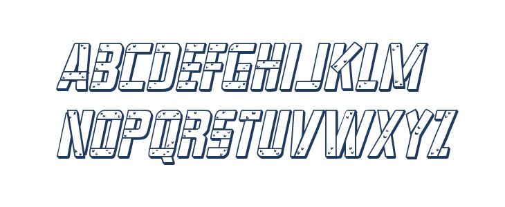 Frank-n-Plank 3D Bold Italic Lowercase