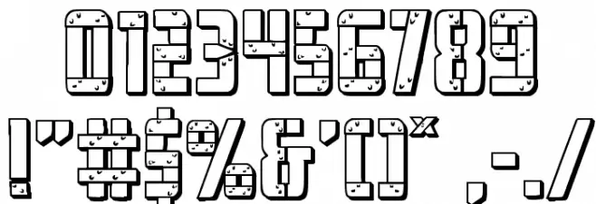 Frank-n-Plank 3D Bold Font OTHER CHARS