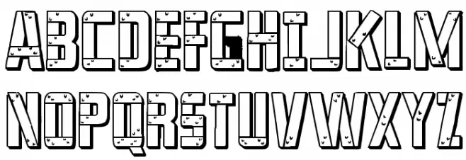 Frank-n-Plank 3D Bold Schriftart Groß