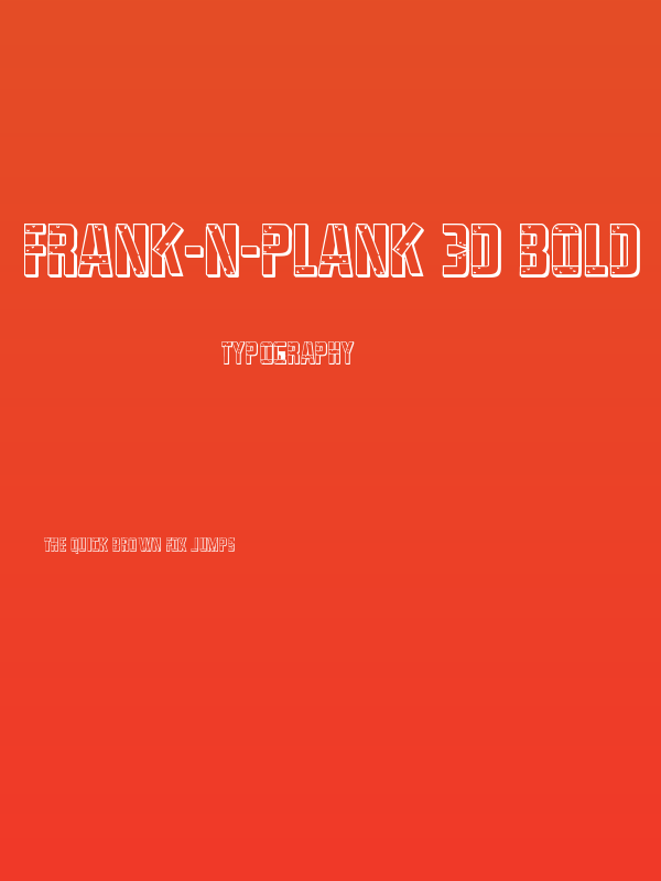 Frank-n-Plank 3D Bold Poster