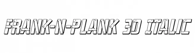 Frank-n-Plank 3D Italic  Fuentes Gratis Descargar