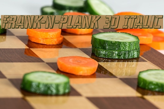 Frank-n-Plank 3D Italic Font examples