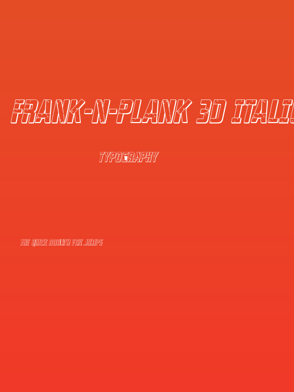Frank-n-Plank 3D Italic Poster