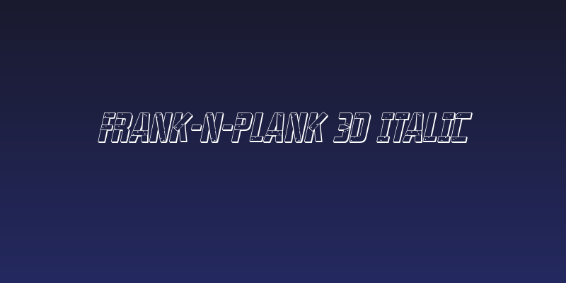 Frank-n-Plank 3D Italic Social Header