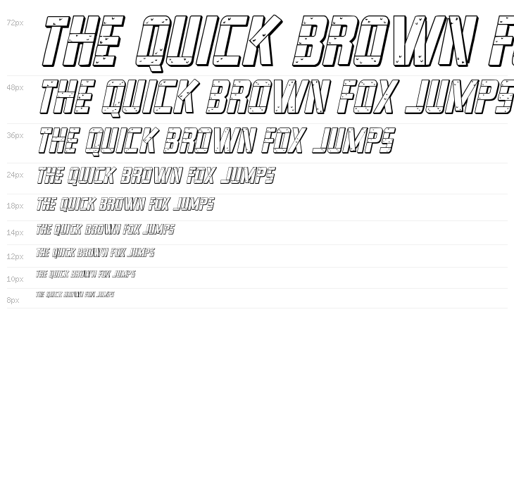 Frank-n-Plank 3D Italic Waterfall