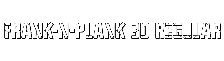 Frank-n-Plank 3D Regular  baixar fontes gratis