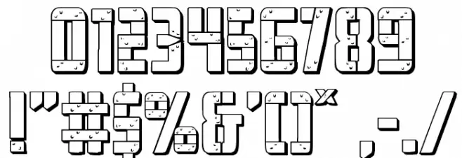 Frank-n-Plank 3D Regular Font OTHER CHARS