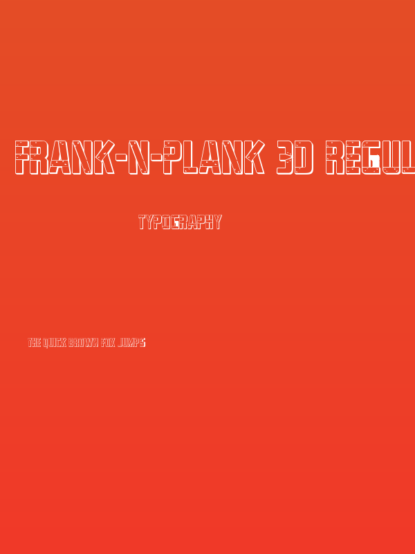 Frank-n-Plank 3D Regular Poster