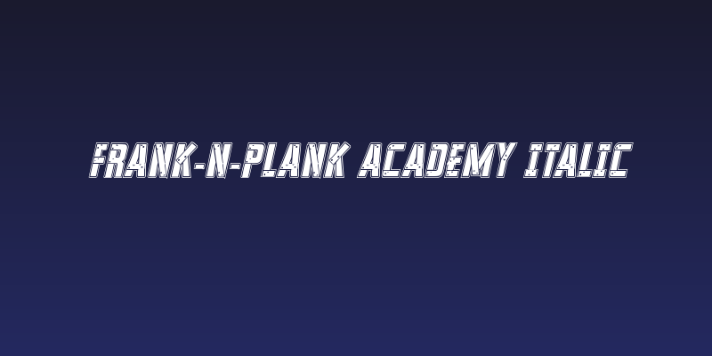 Frank-n-Plank Academy Italic Social Header