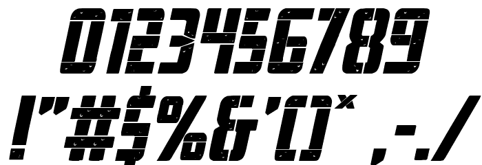 Frank-n-Plank Bold Italic Font OTHER CHARS
