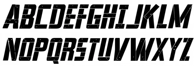 Frank-n-Plank Bold Italic Fonte MAIÚSCULAS