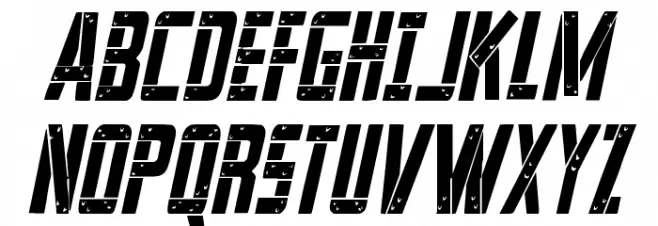 Frank-n-Plank Condensed Italic Fonte MAIÚSCULAS
