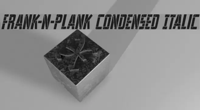 Frank-n-Plank Condensed Italic Font examples