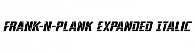 Frank-n-Plank Expanded Italic  Скачать бесплатные шрифты