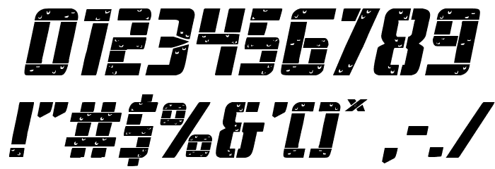 Frank-n-Plank Expanded Italic Font OTHER CHARS