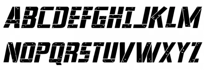 Frank-n-Plank Expanded Italic Fuentes MAYÚSCULAS