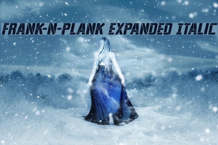 Frank-n-Plank Expanded Italic Font examples