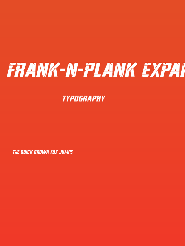 Frank-n-Plank Expanded Italic Poster