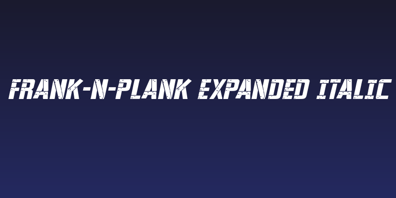 Frank-n-Plank Expanded Italic Social Header