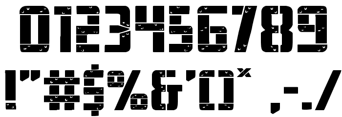 Frank-n-Plank Expanded Font OTHER CHARS