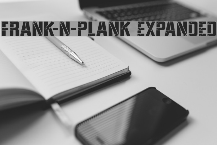Frank-n-Plank Expanded Font examples