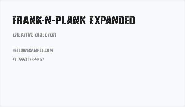 Frank-n-Plank Expanded Business Card