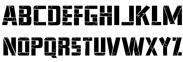 Frank-n-Plank Expanded Font LOWERCASE