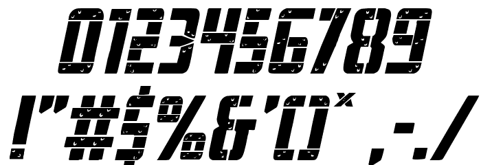 Frank-n-Plank Italic Font OTHER CHARS