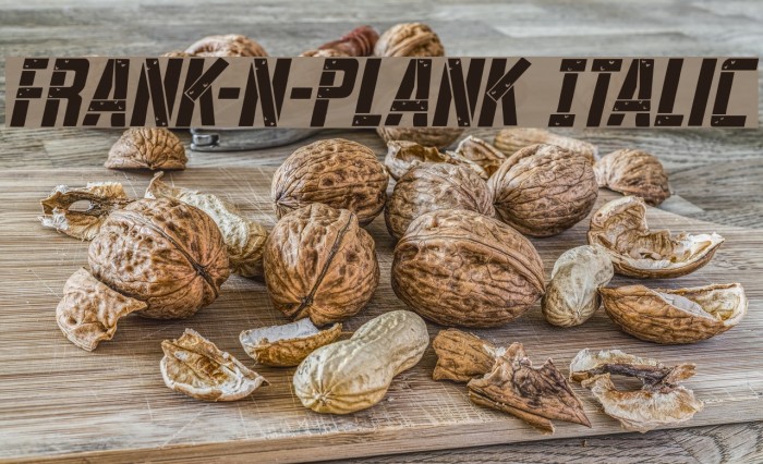 Frank-n-Plank Italic Font examples