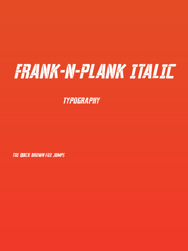 Frank-n-Plank Italic Poster