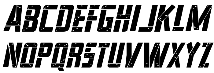 Frank-n-Plank Italic Font LOWERCASE