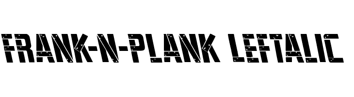 Frank-n-Plank Leftalic  Frei Schriftart Herunterladen