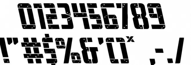 Frank-n-Plank Leftalic Font OTHER CHARS