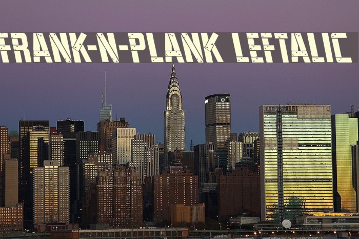 Frank-n-Plank Leftalic Example 2