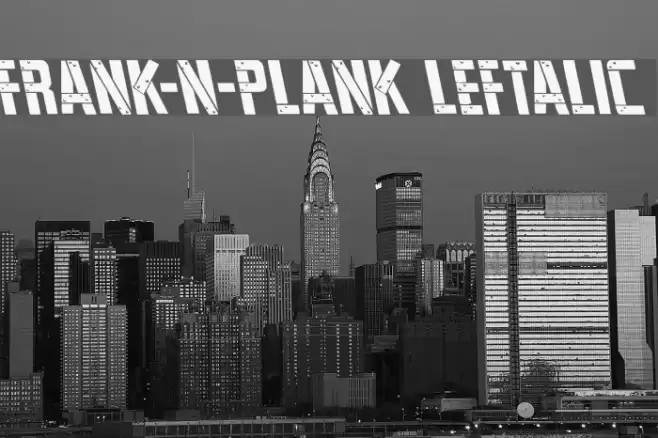 Frank-n-Plank Leftalic Font examples