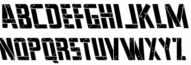 Frank-n-Plank Leftalic Font LOWERCASE
