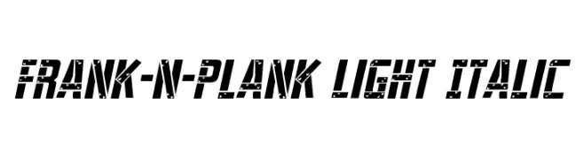 Frank-n-Plank Light Italic  Скачать бесплатные шрифты