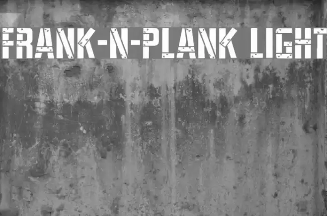 Frank-n-Plank Light Font examples