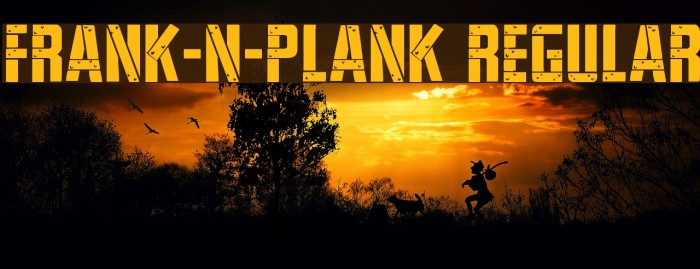 Frank-n-Plank Regular Font examples
