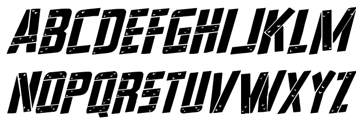 Frank-n-Plank Rotalic Font LOWERCASE