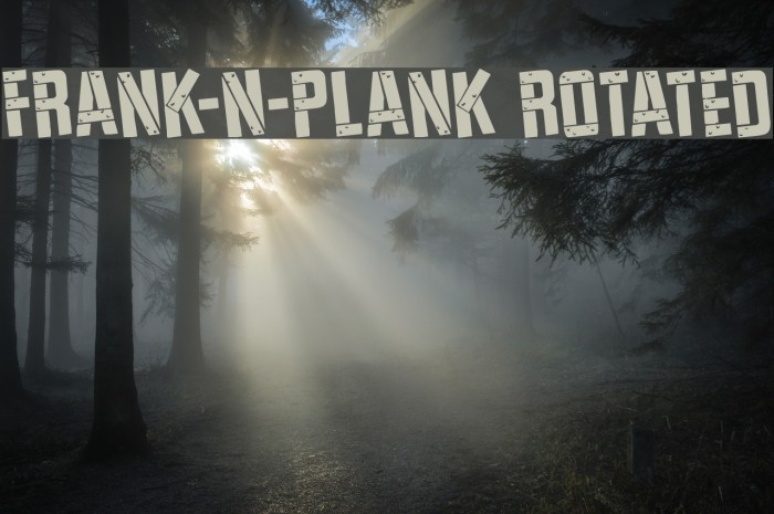 Frank-n-Plank Rotated Font examples