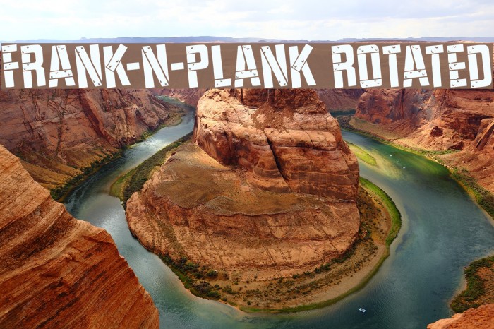 Frank-n-Plank Rotated Font examples