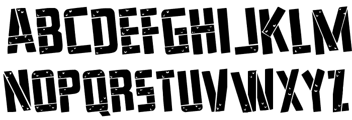 Frank-n-Plank Rotated Font LOWERCASE