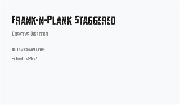 Frank-n-Plank Staggered Business Card
