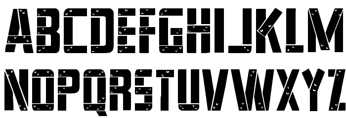 Frank-n-Plank Staggered Font LOWERCASE
