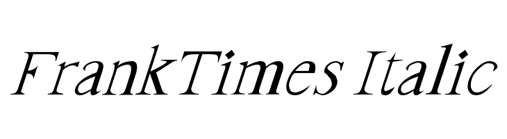 FrankTimes Italic Font